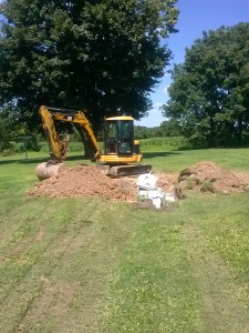 dig up tank instal riser